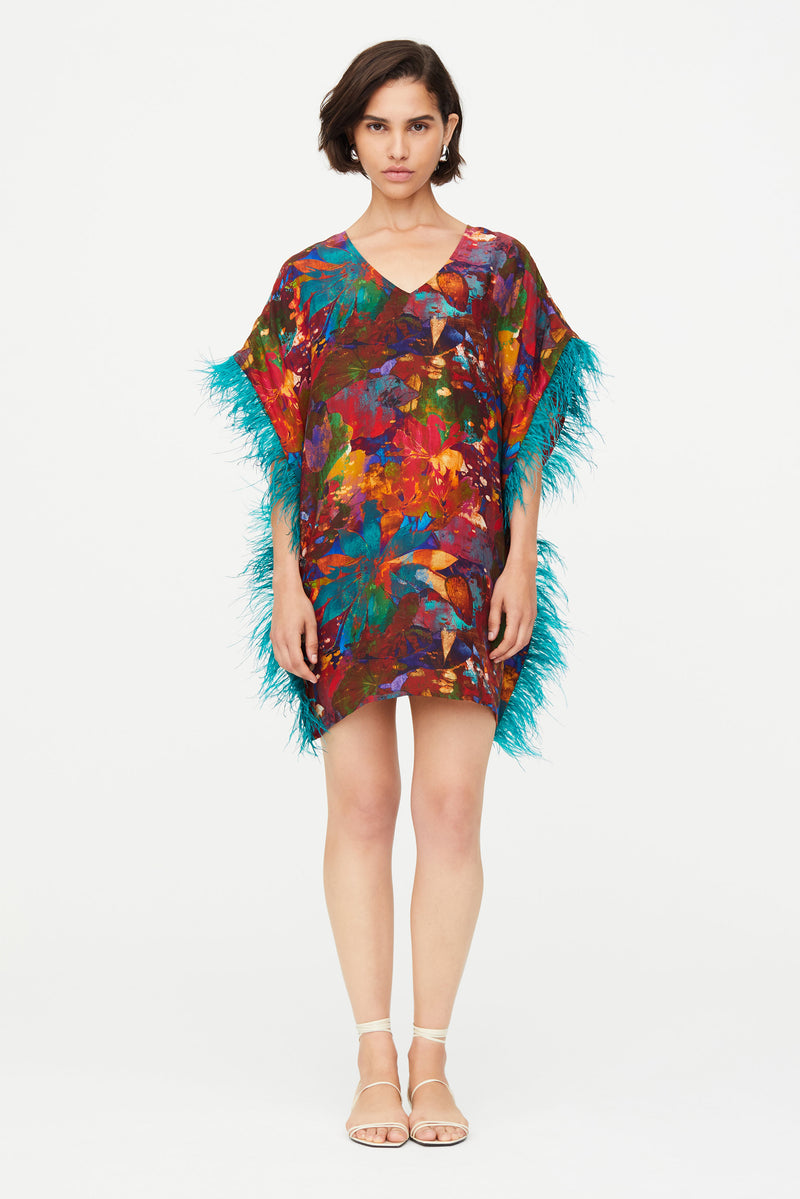 Rainbow discount feather dress