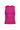 Hot pink knit top with a structured fit, vertical stitched design, and clean neckline