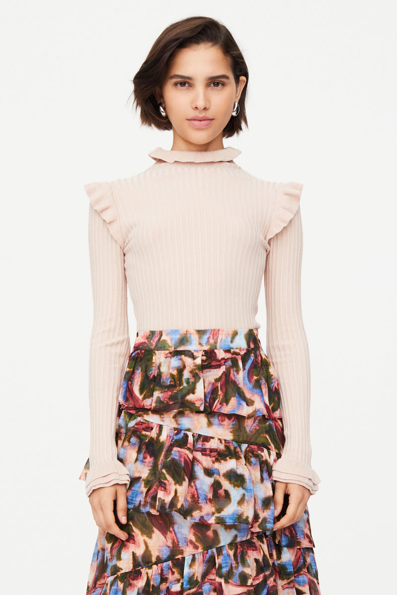 Frilly turtleneck hotsell