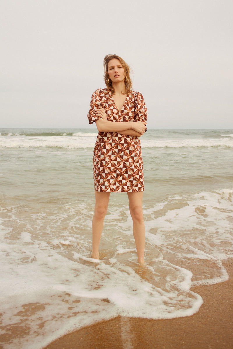 Editorial photo of a model on the beach 