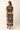 Button down front black multicolored printed caftan dress