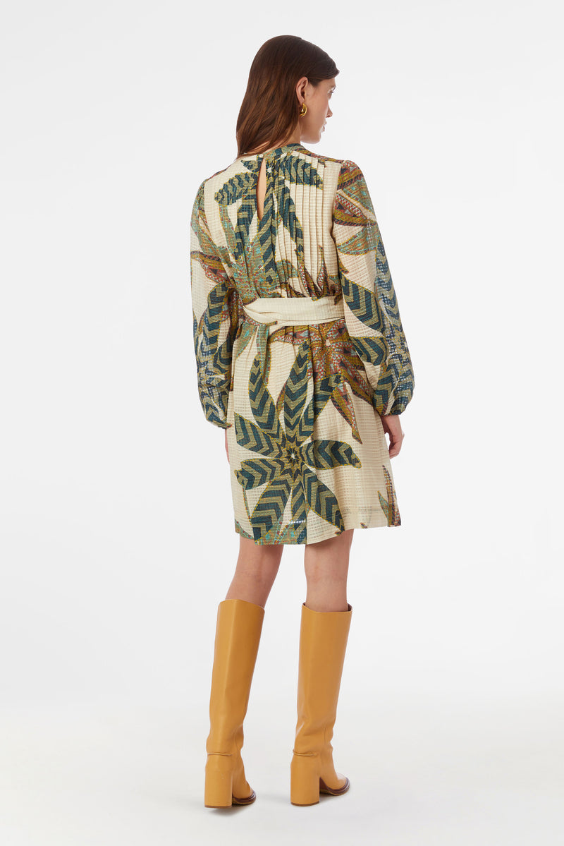 Mini Dress with long sleeves and an optional adjustable belt 