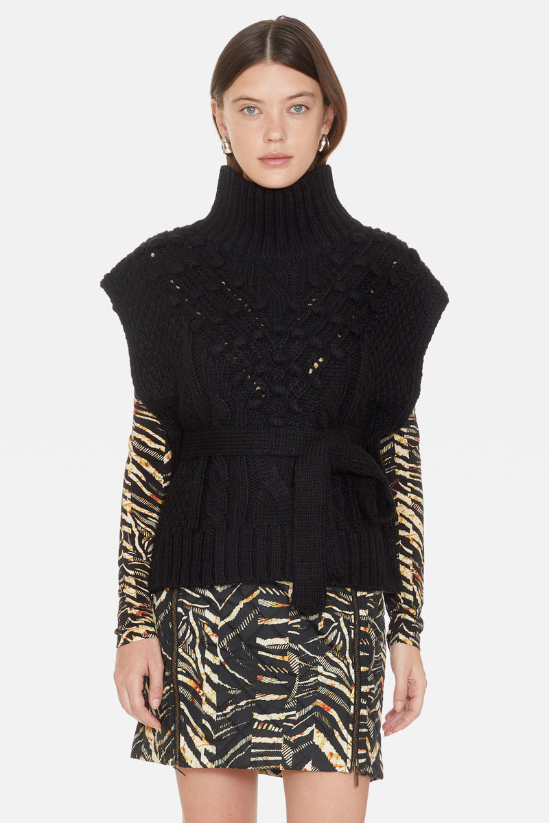 Solid black slip on layering piece 
