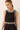 Round neck black and white floral embroidered top