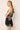 Black and white floral embroidered short with elastic back