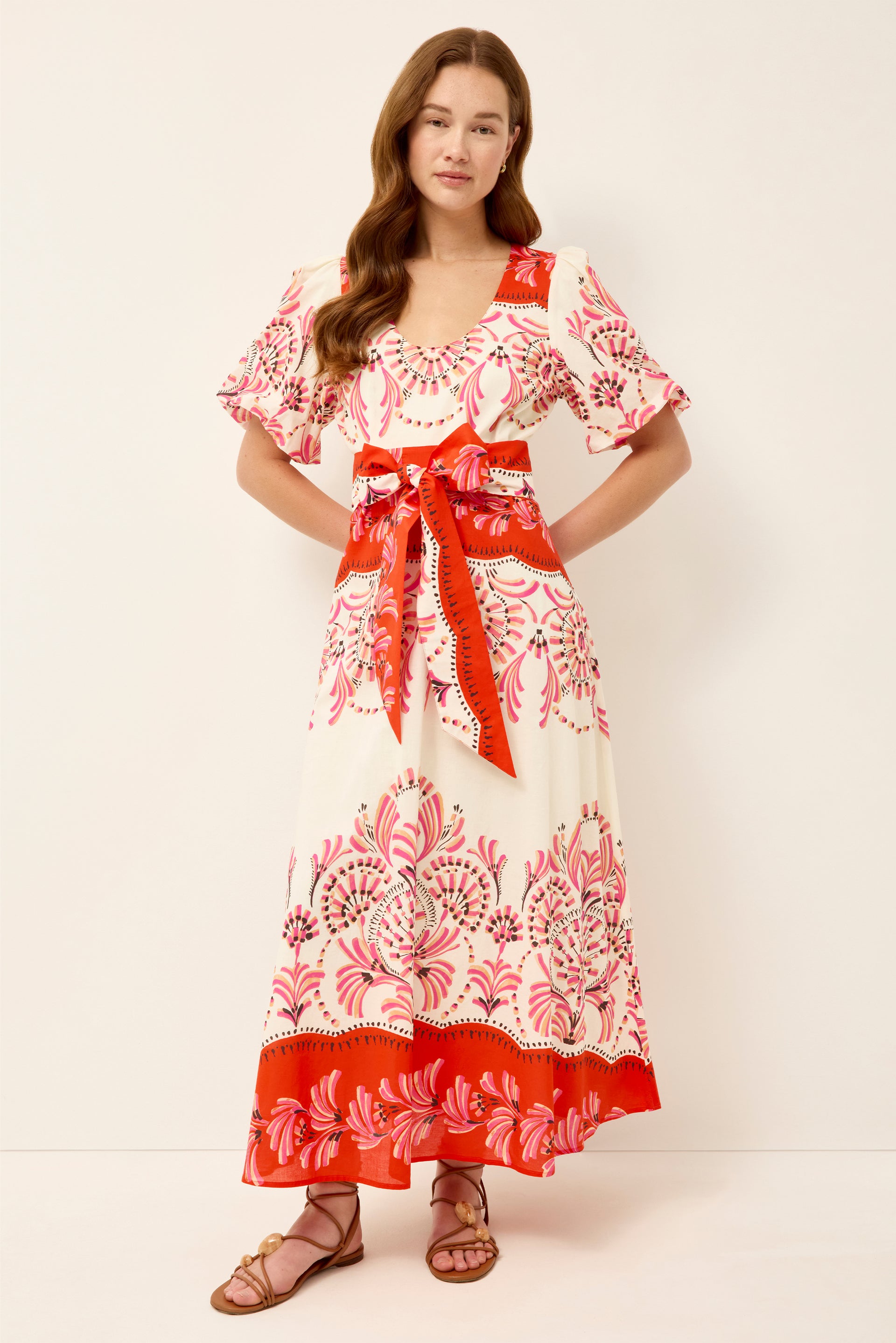 marie oliver red dress ELTON DRESS