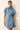 Puff sleeve light wash denim mini dress