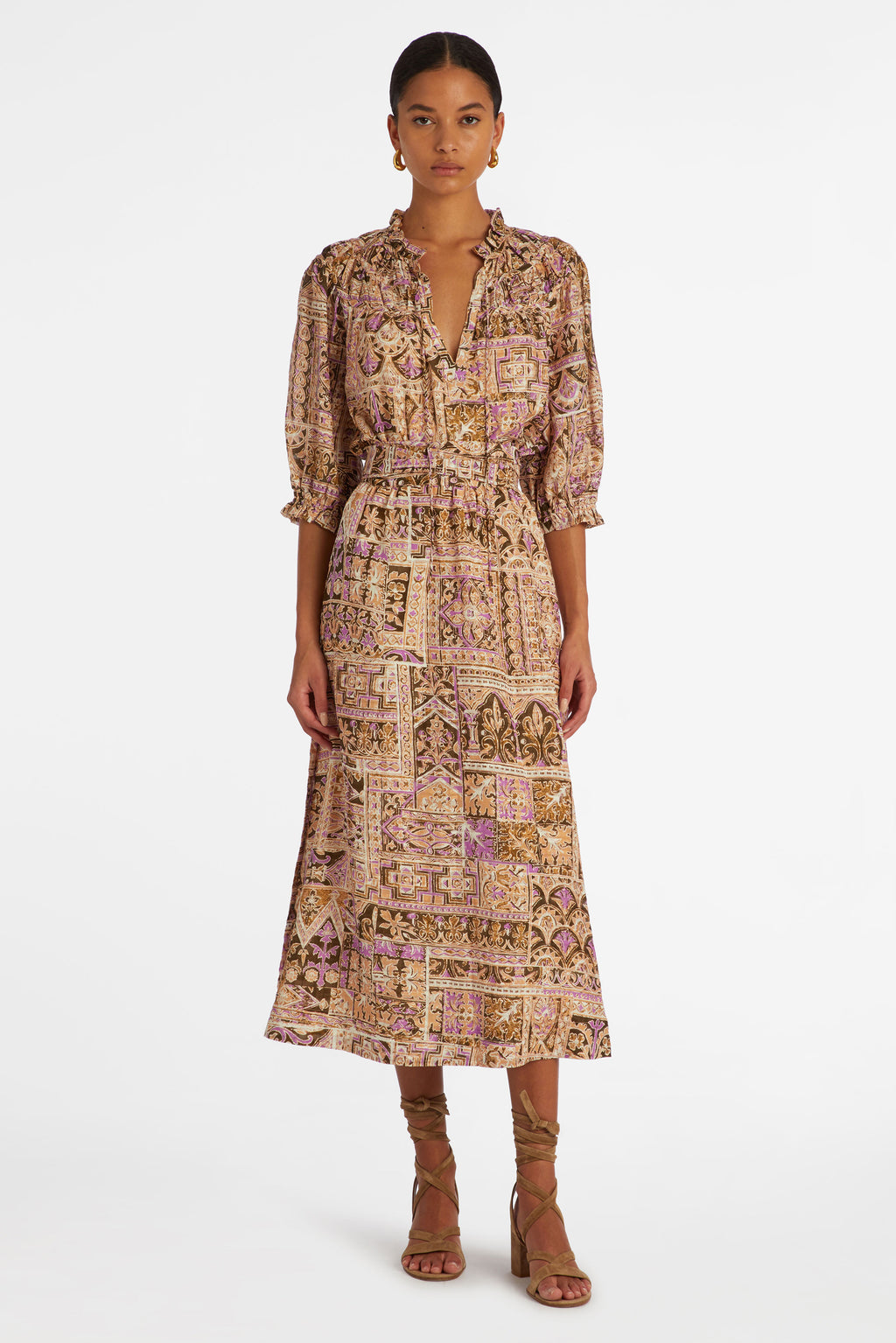 Mid length wrap skirt