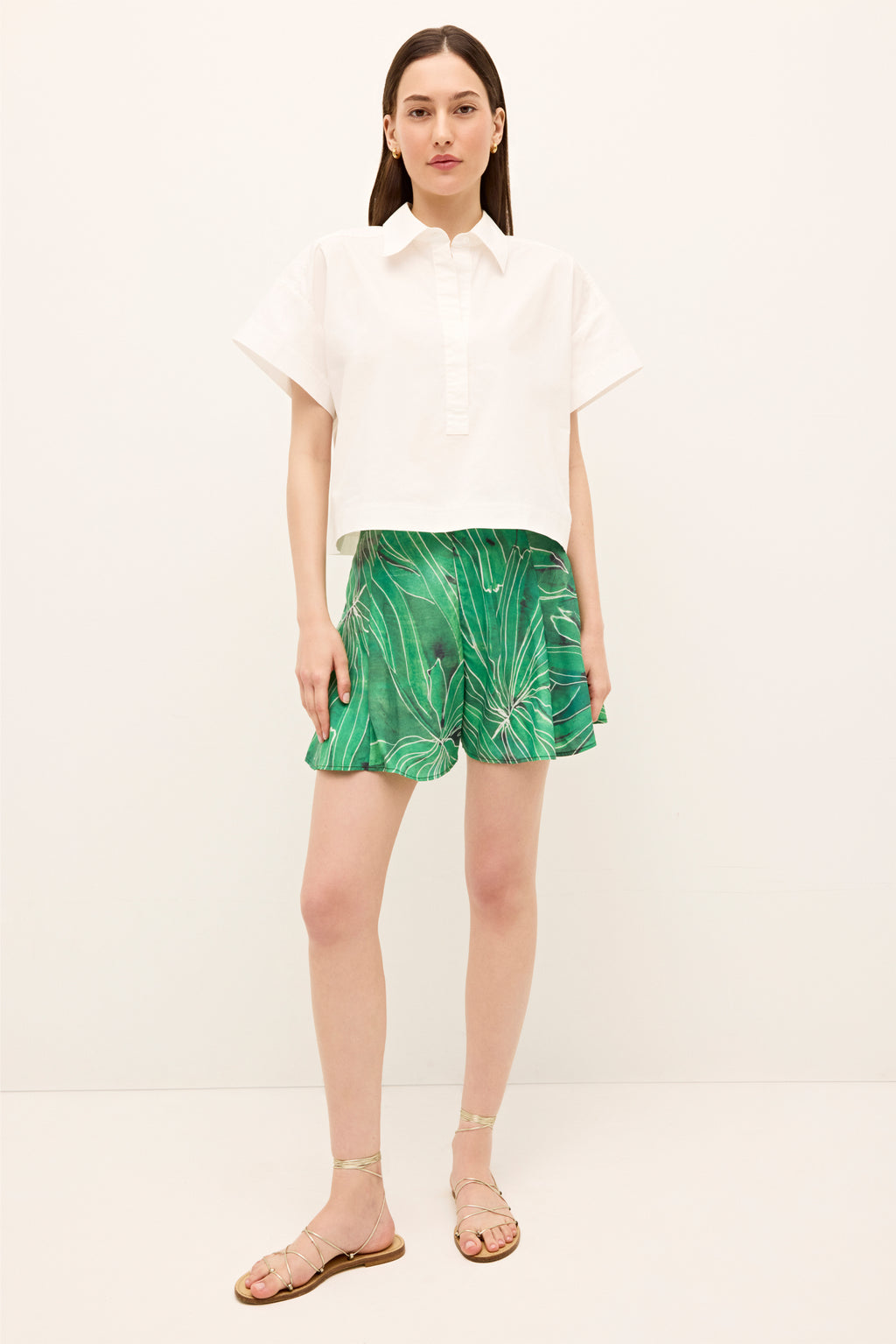 White short sleeve top