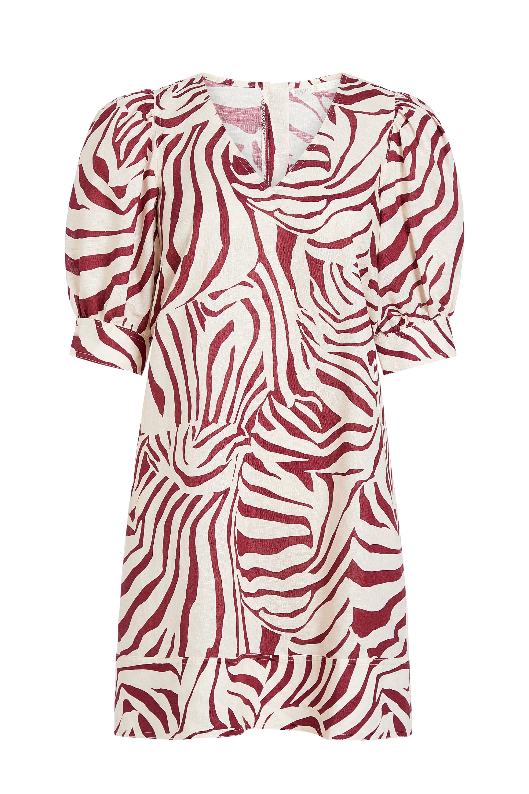 red and white zebra print dress Beyza Halter Mini Dress in Zebra Print Red , Halter Neck