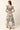 Blue multi colored midi dress with a front neck keyhole