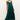 Teal A-line midi slip dress with delicate spaghetti straps 