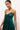 Elegant teal slip dress with subtle tonal print and flared hem 