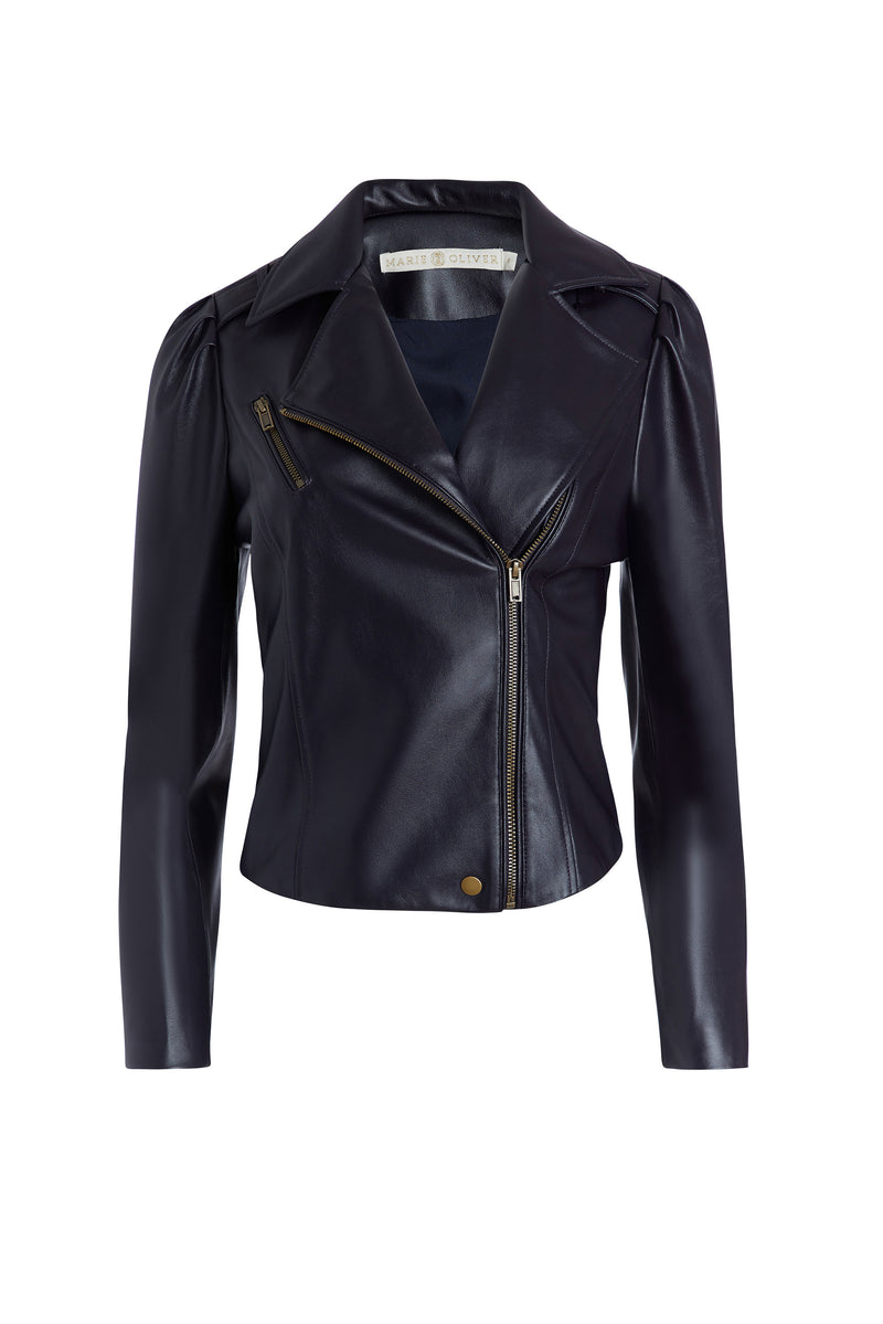 Black leather jacket
