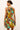 Sleeveless sundress in bright abstract print with a structured bodice and flouncy skirt 