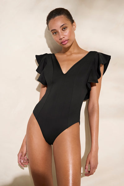 【I AM MARI】Mary frill long sleeveless one piece MARISSA ONE PIECE – Marie Oliver