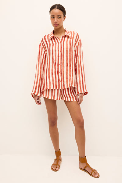 【I AM MARI】Stripe Shirt One-piece ★ One Piece T-shirts – One Piece Zoro Egg Head Island T-Shirt
