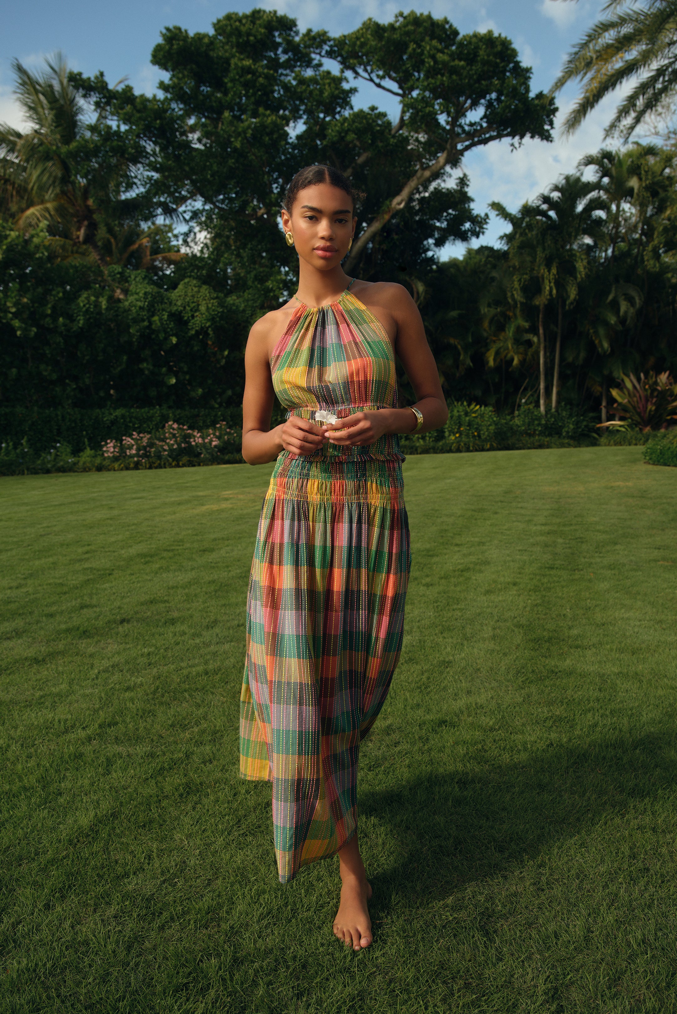 ODELIAH DRESS MADRAS / S