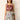 Wine red cropped top with multicolor floral embroidery 