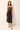Strapless black and white detailed column midi dress