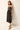 Black with white floral embroidery column dress