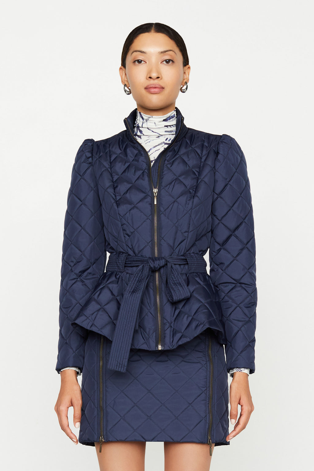Structured bow waist best sale jacket