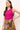 Fuchsia pink sleeveless knit top with a fitted silhouette and vertical textured ribbing