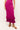 Form fitting magenta knit skirt with textured pleats and double ruffled hem 