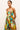 Maxi dress with vibrant painterly design, thin shoulder straps, and gathered waist 