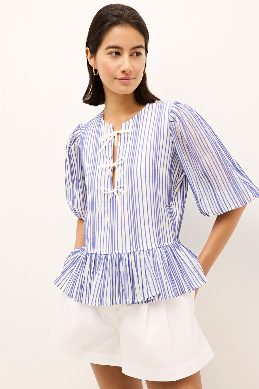 トップス AND MARY Mew fill tops トップス AND MARY Mew fill tops Buy Rose Pink Lettuce Hem