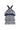 Slip-on knit halter neck top with navy blue and white stripes