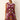 Sleeveless red multicolored floral embroidered mini dress