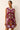 Sleeveless red multicolored floral embroidered mini dress