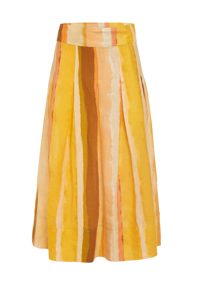 Yellow and orange maxi skirt 