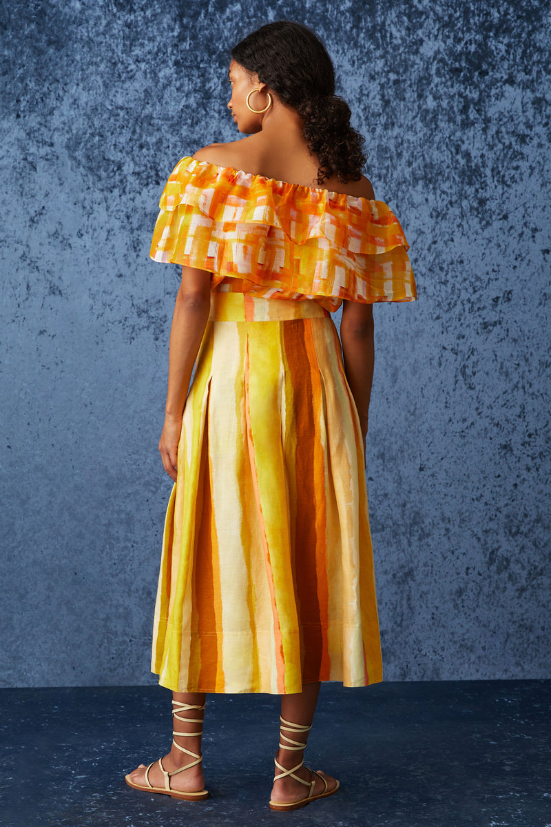 Long straight skirt