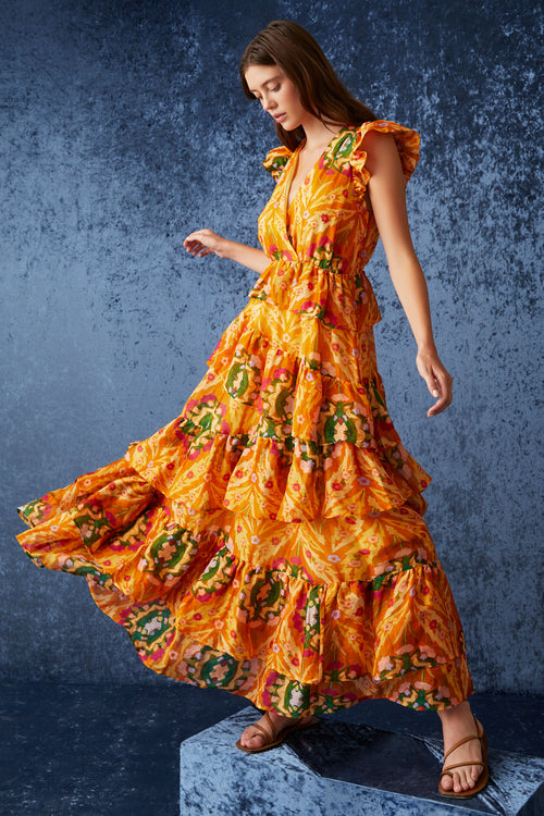 Una Dress Marigold Harvest - Marie Oliver