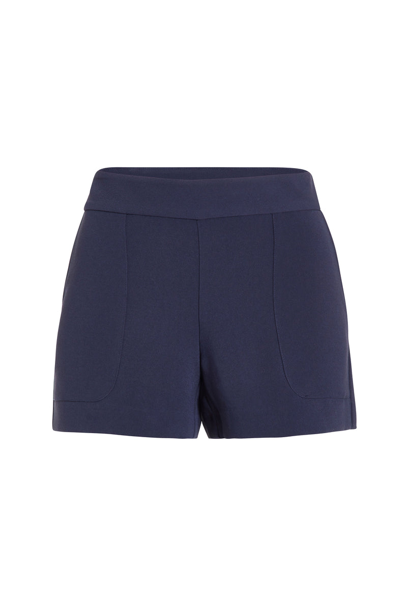 Womens navy shorts with pockets