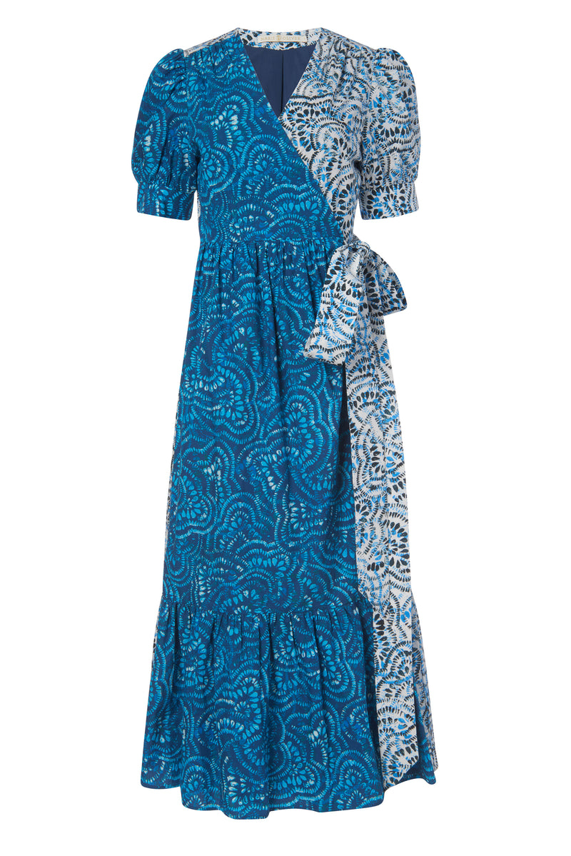 True wrap dress with belt at the waist